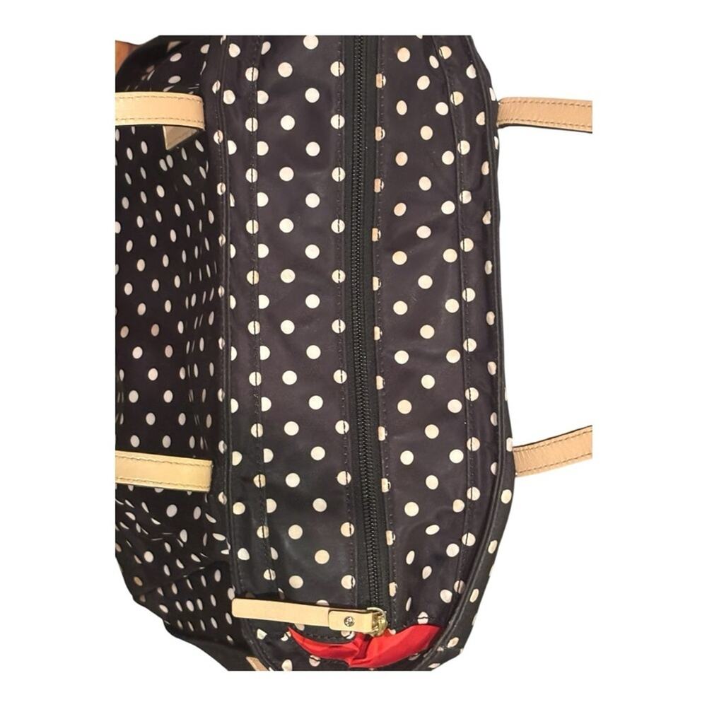 Kate Spade Polka Dot Nylon Diaper Tote – New Without Tags | Black, White & Red - Picture 7 of 8